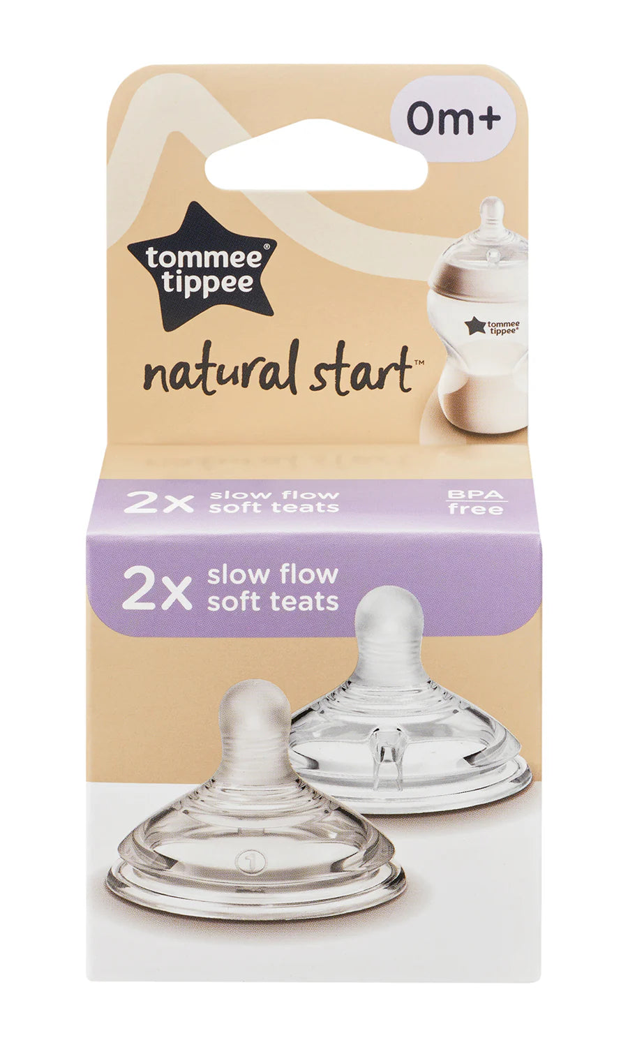 Zubaida's Tommee Tippee Natural Start Soft Teat Slow flow Teat Pk-2 - TT 423961