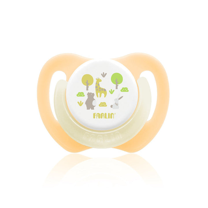 Zubaida's Farlin Newborn Glow-in-Dark Pacifier 6M+ Peach - BA-10020-M