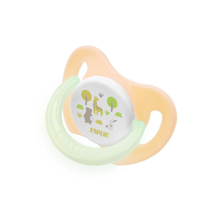 Zubaida's Farlin Newborn Glow-in-Dark Pacifier 6M+ Peach - BA-10020-M