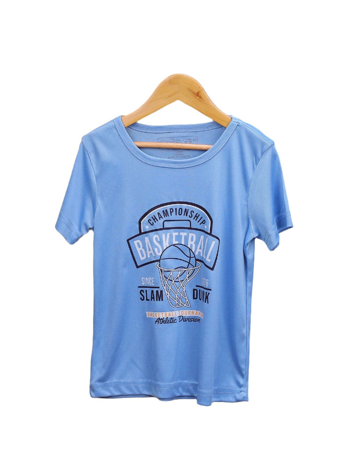 Sports Jersey Powder Blue with White Basket Ball Theme