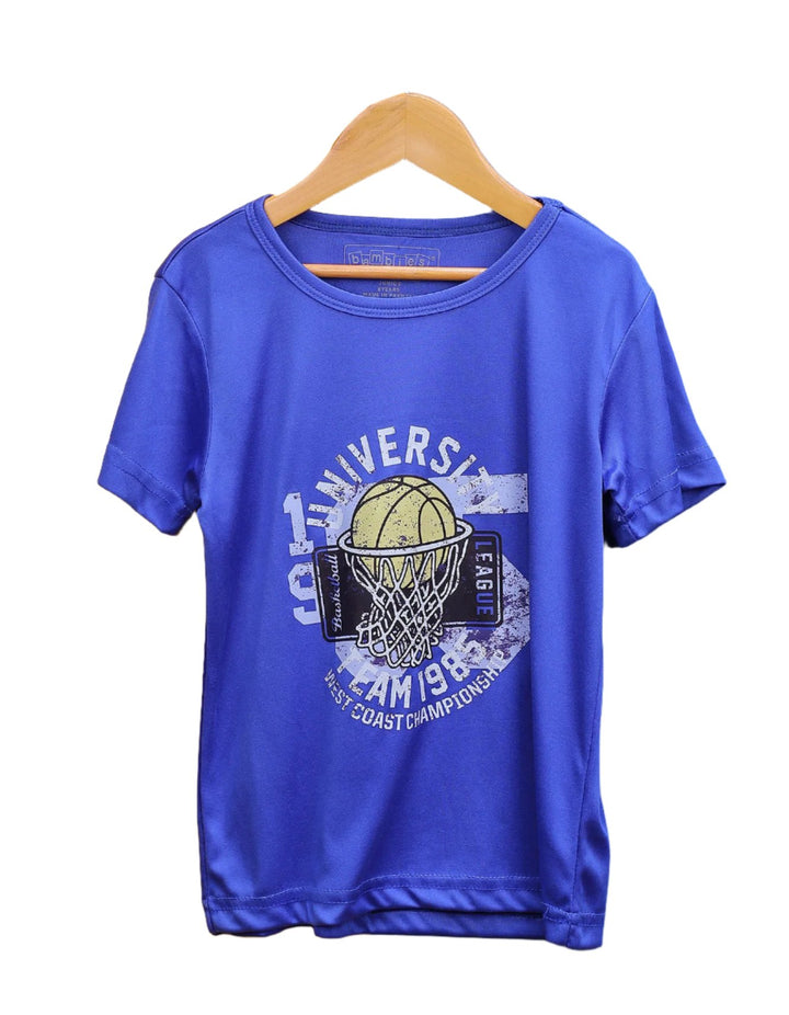 Sports Jersey for Boys with White Basket Ball Theme