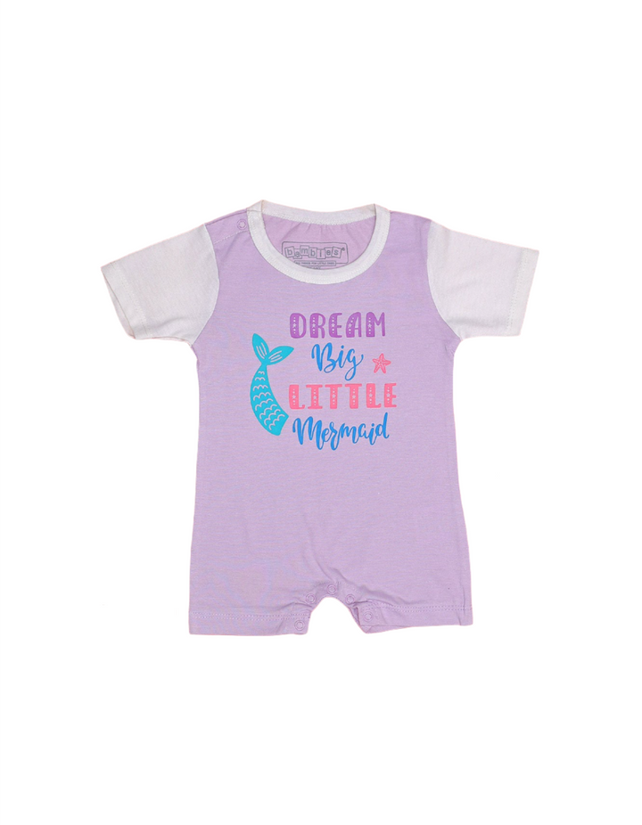 Romper White and Lilac - Dream Big Little Mermaid