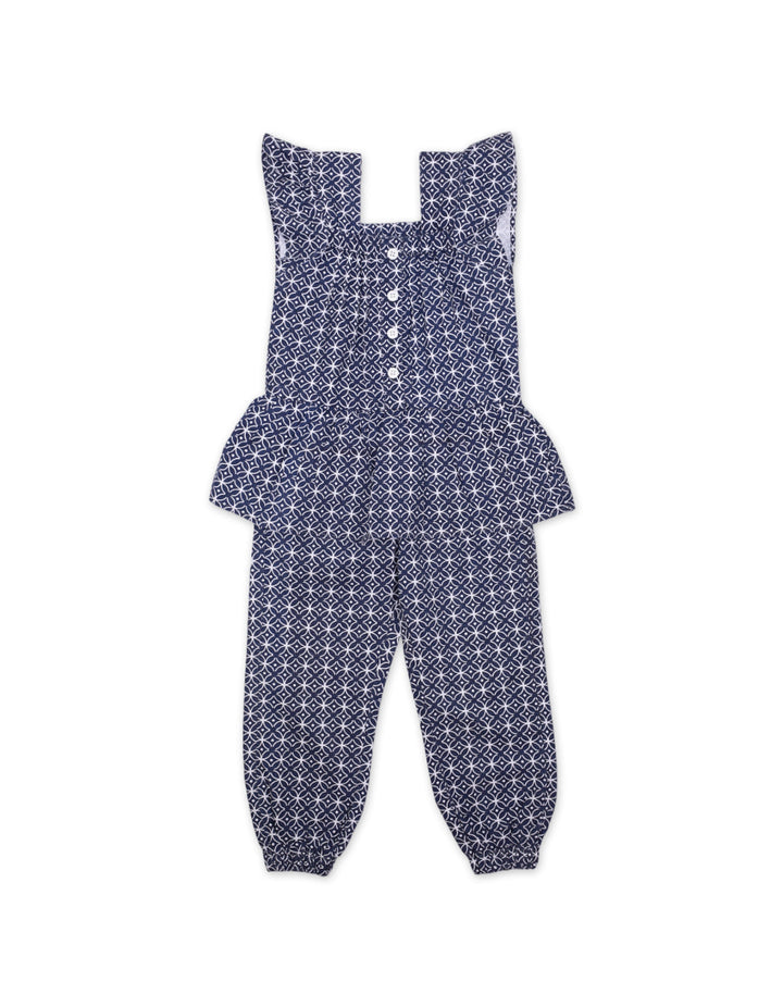 Jumpsuit Geometric Navy for Girls