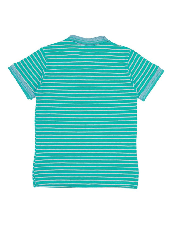 Polo Shirt Mint Green with Stripes for Boys