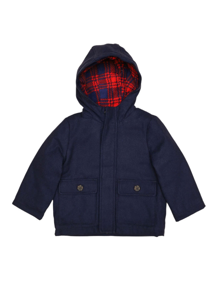 Hooded Jacket Navy Blue for Boys