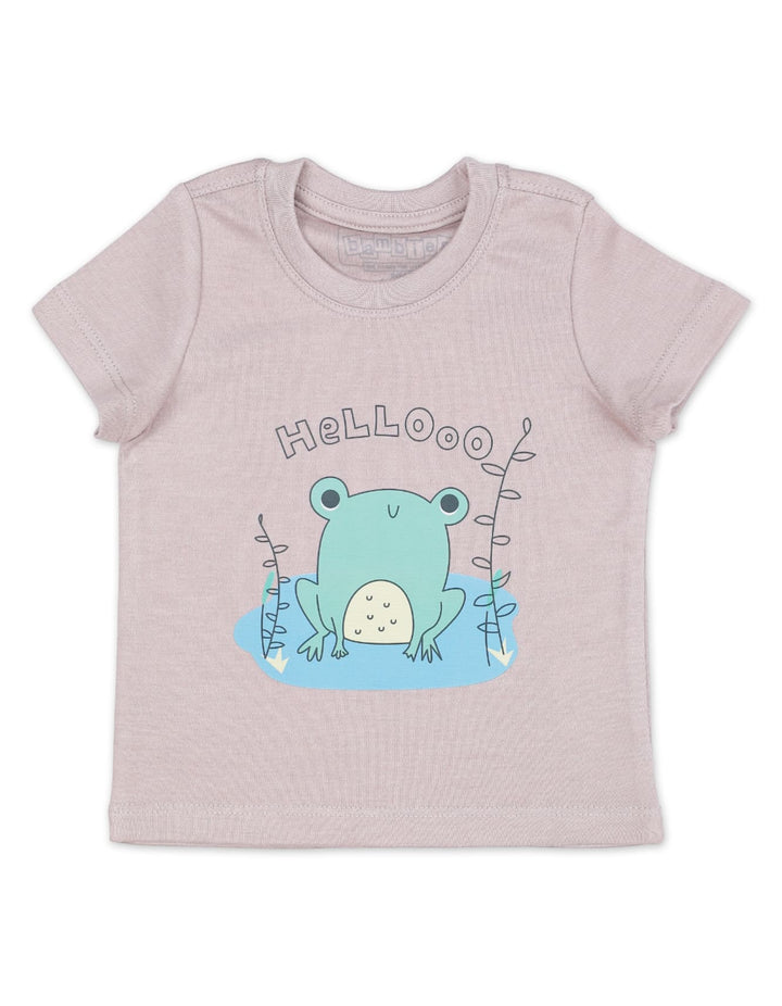 T-Shirt for Boys with Hello Frog Theme