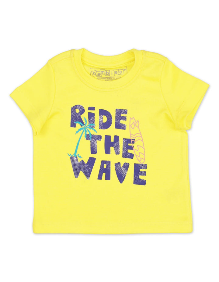 T-Shirt for Boys with Ride The Wave Theme