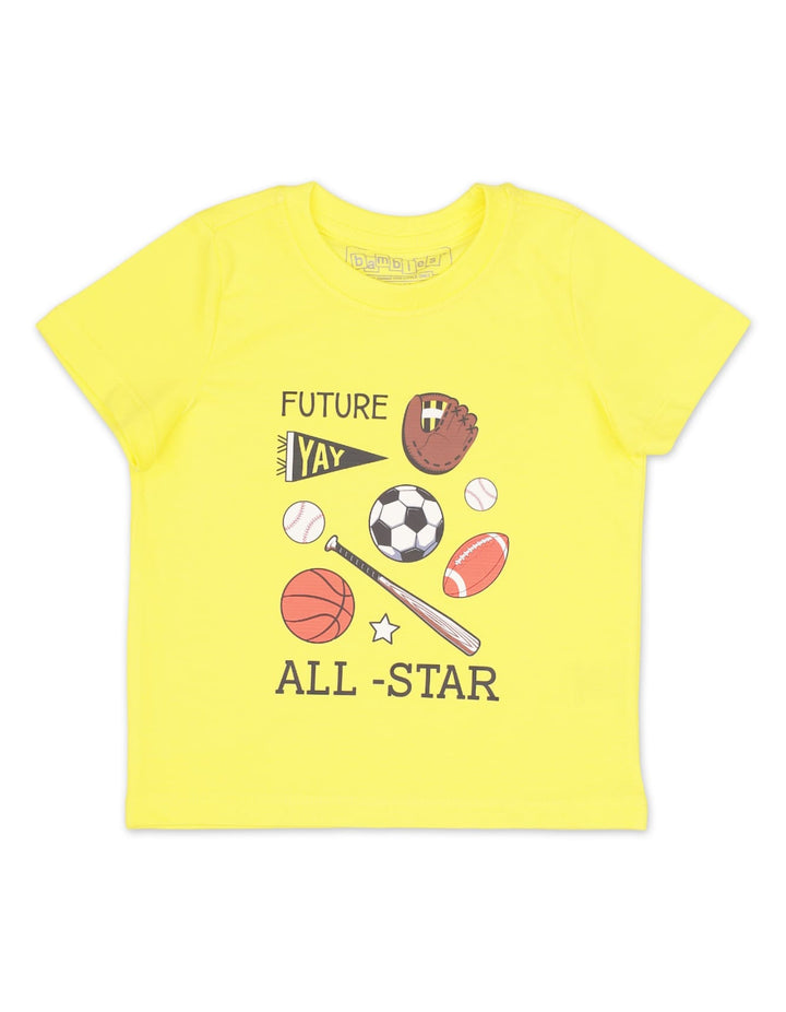 T-Shirt For Boys with Future Yay All Star Theme