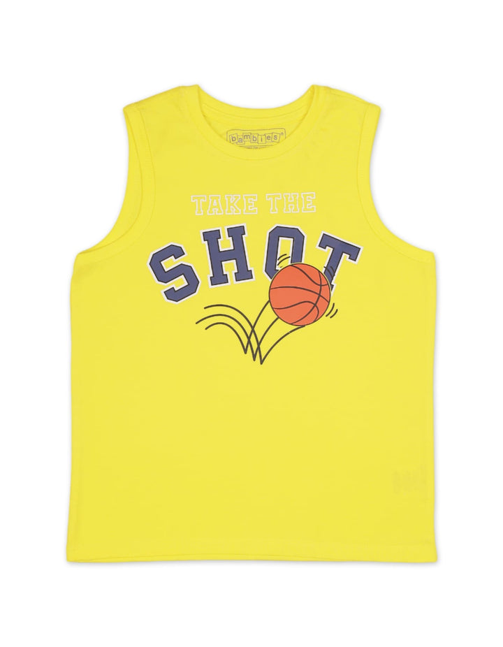 Sando Yellow Take the Shot Basketball Theme for Boys