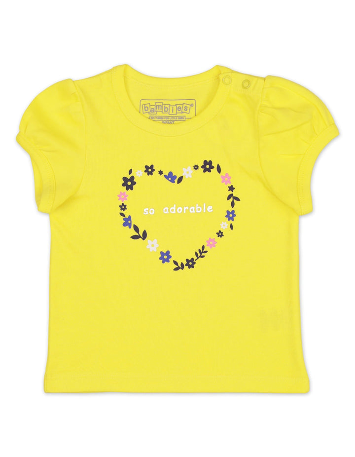 Top for Girls  with Flower Heart Theme