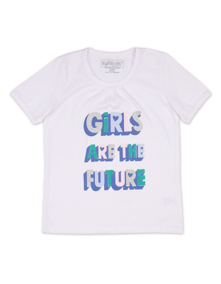 Zubaida's Top for Girls with Girls Are The Future Theme