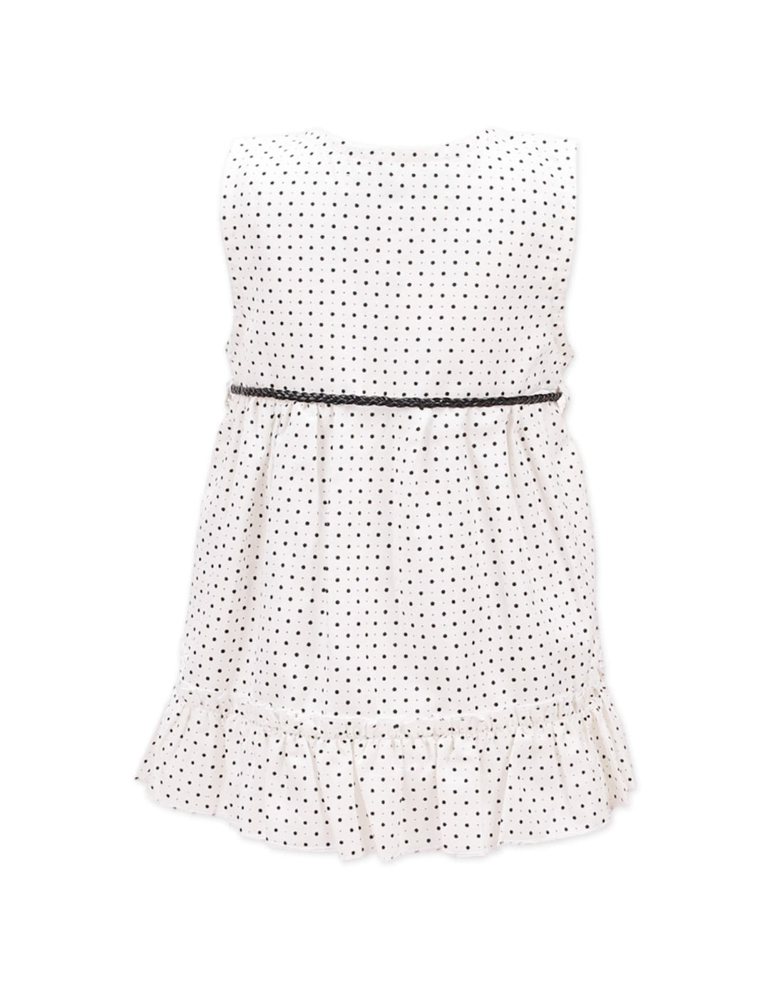 Frock White with Polka Dots