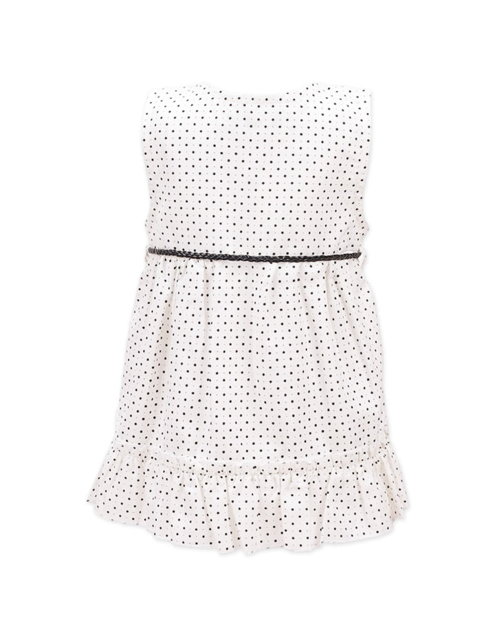 Frock White with Polka Dots