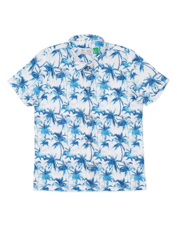 Shirt White & Blue for Boys