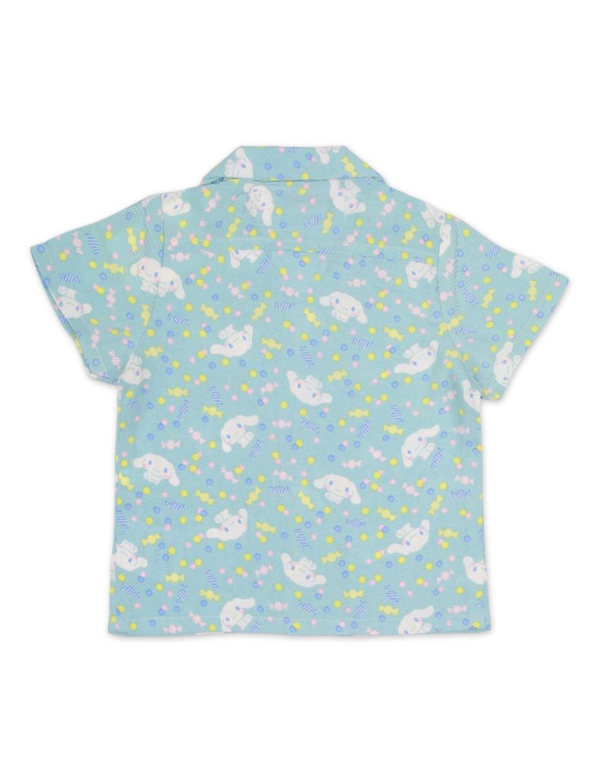 Shirt Mint Green Printed Bunny Theme for Boys