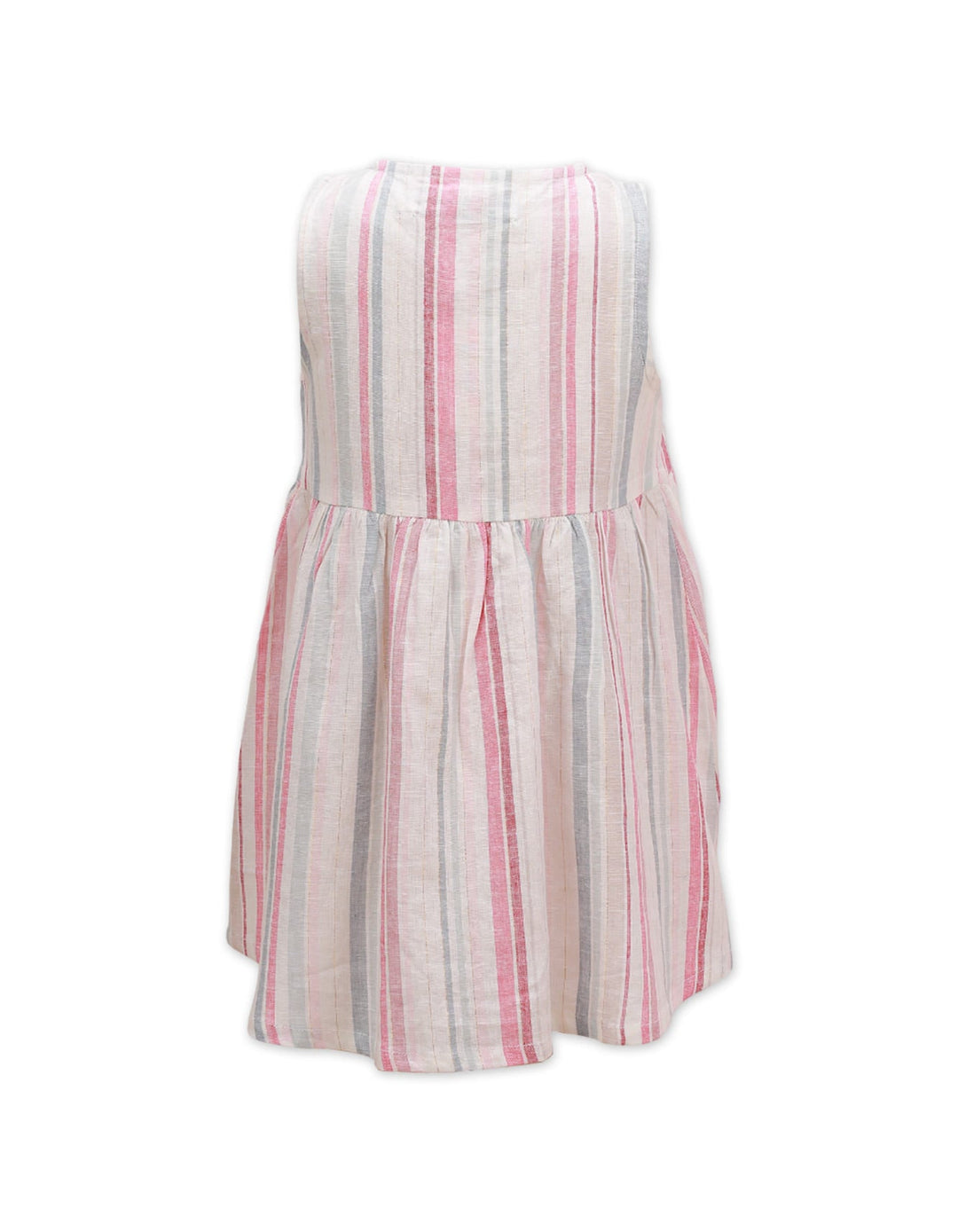 Casual Dress Light Pink Multicolor Stripes