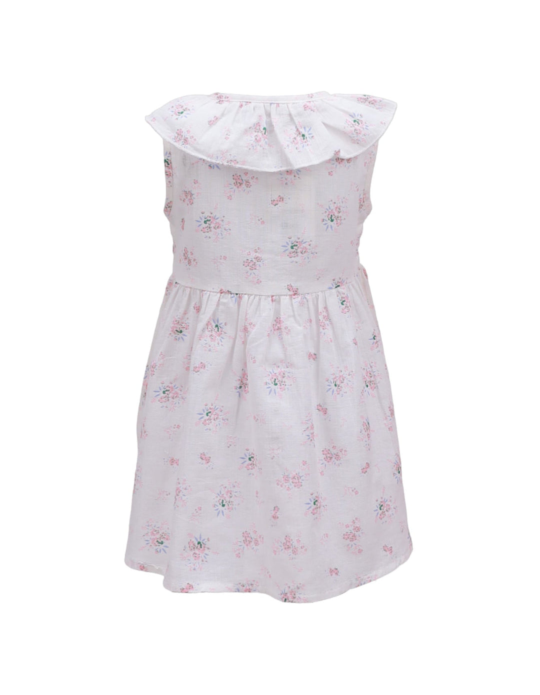 Frock White with Pink Flowers Infant