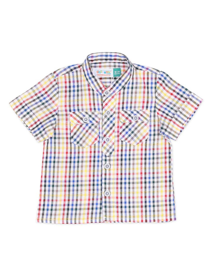 Shirt with Multi Check Print for Boys - Toddler