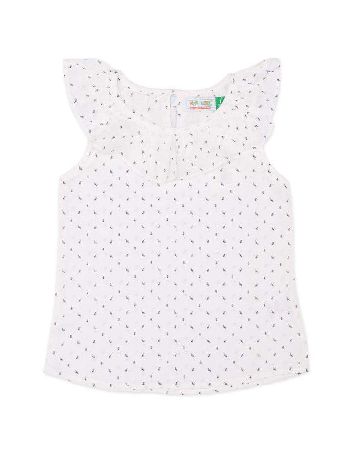 Top for Girls with Floral Theme