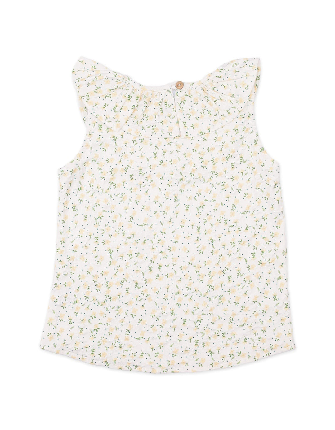 Top White with Floral Print