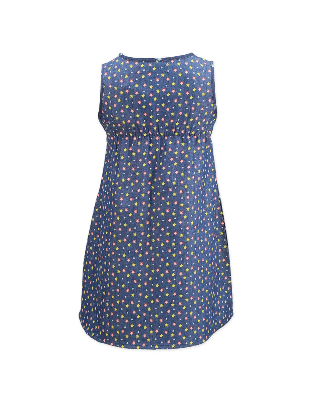 Dress Blue with Stars Print