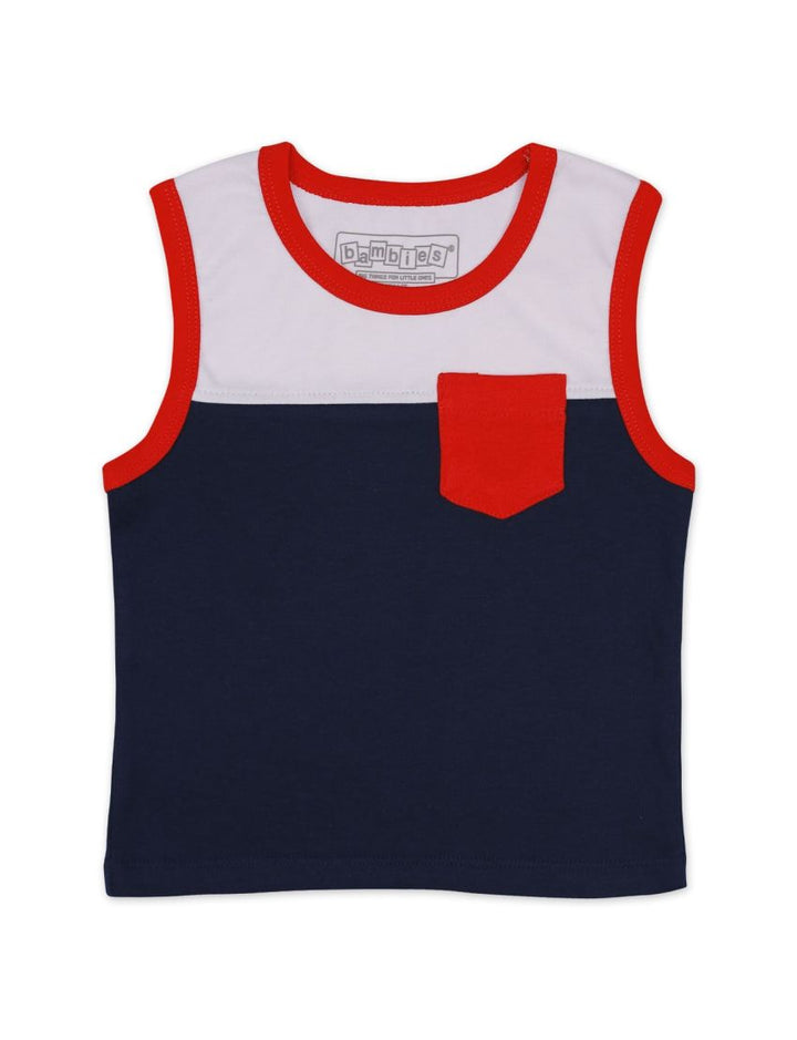 Sando Navy Blue & Red