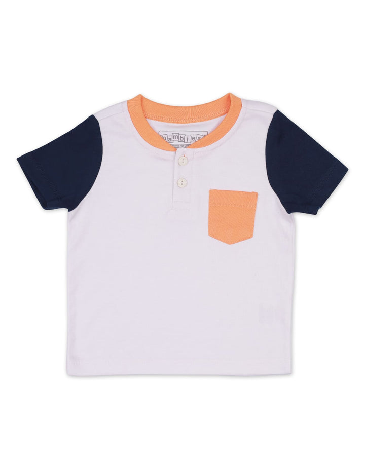 T-Shirts White & Navy Blue for Boys