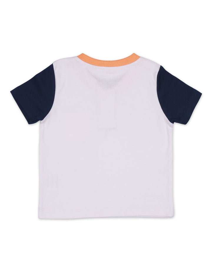 T-Shirts White & Navy Blue for Boys