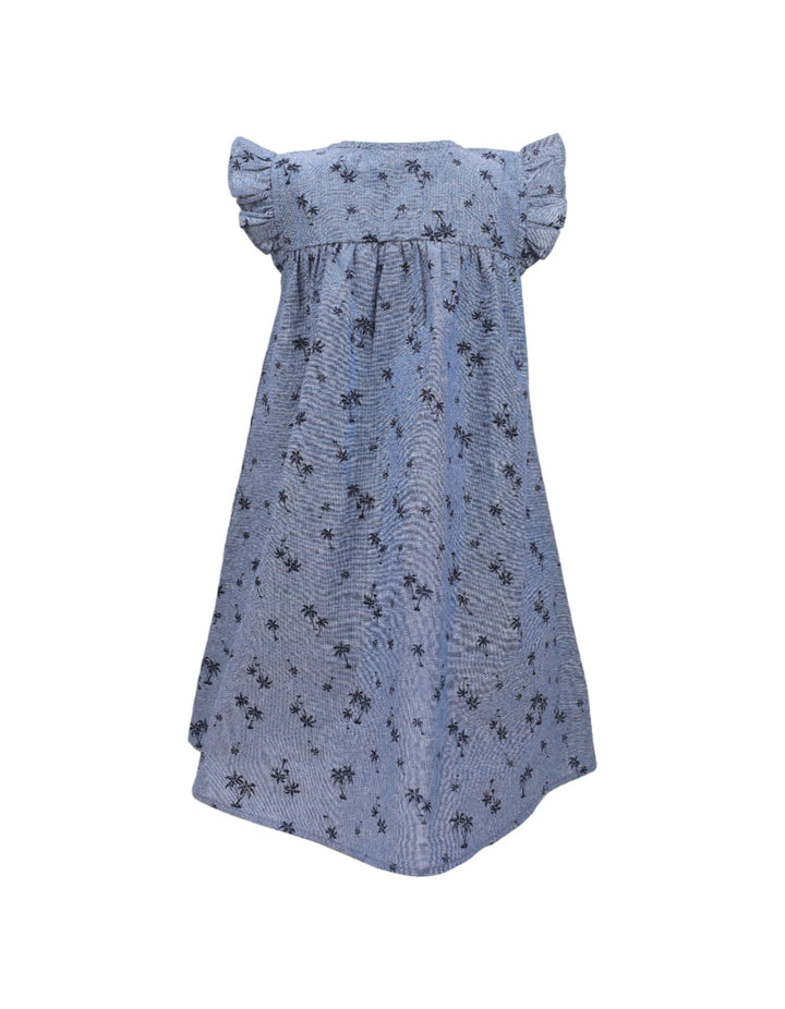 Frock Blue with Trees Print