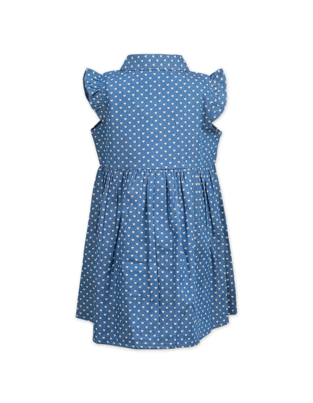 Frock Blue with Hearts Theme for Girls