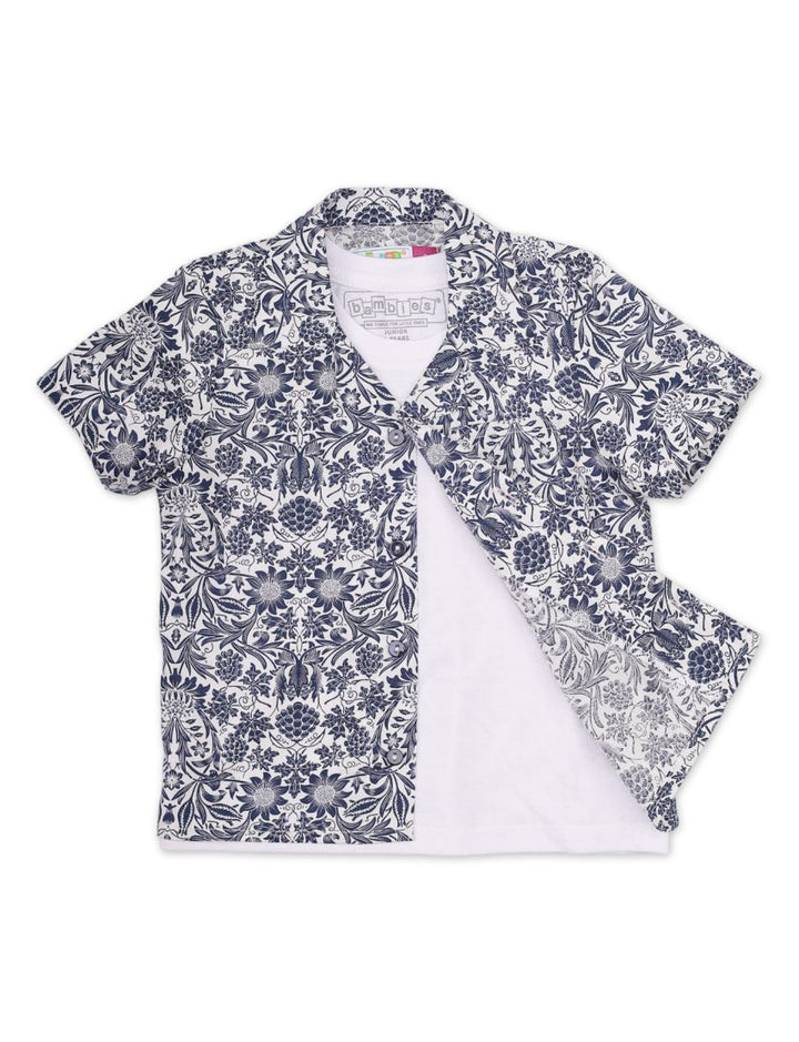 Zubaida's Shirt Plain Tee for Boys - Floral Theme