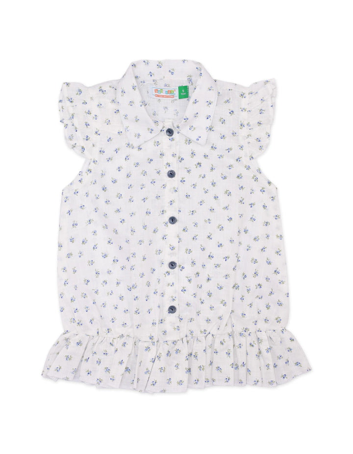 Top for Girls with Floral Theme