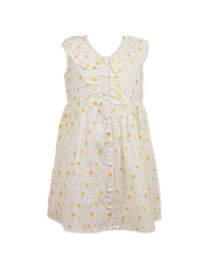 Dress White with Floral Print for Girls