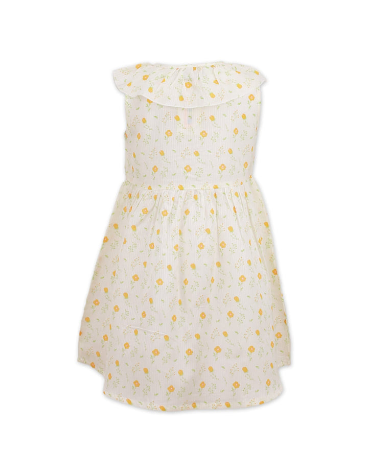 Dress White with Floral Print for Girls