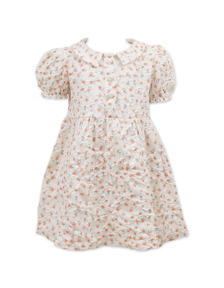 Frock Peach with Floral Print