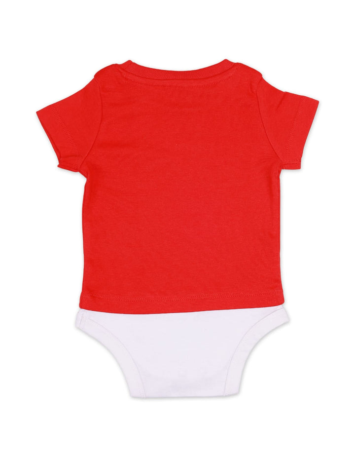 Bodysuit Red with White for Boys - Team Mom