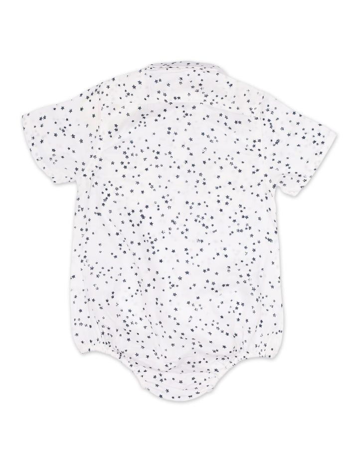 Body Suit White with Black Stars for Boys