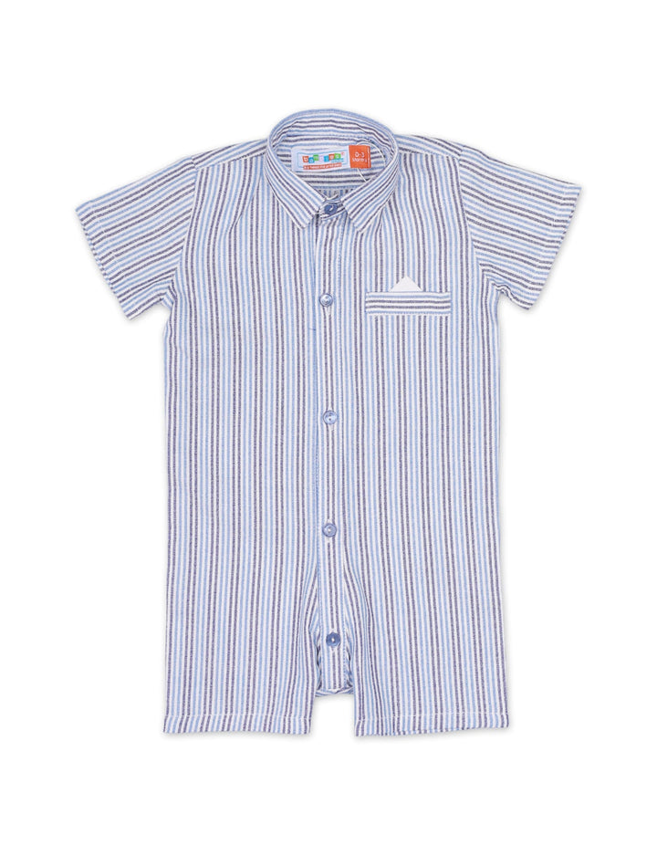 Body Suit with Gray & Blue Stripes for Boys