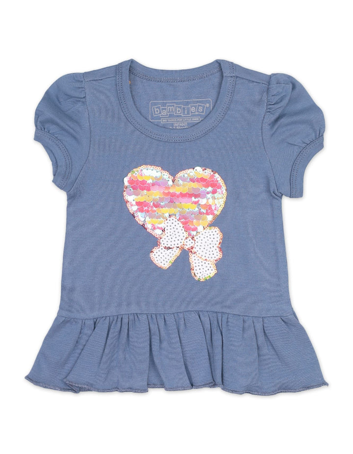 Top for Girls - Heart with Bow Theme