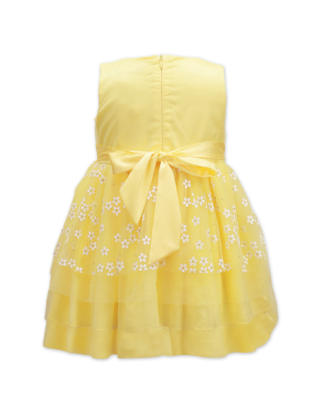 Zubaida's Frock Pleated Yellow Toddler Girls