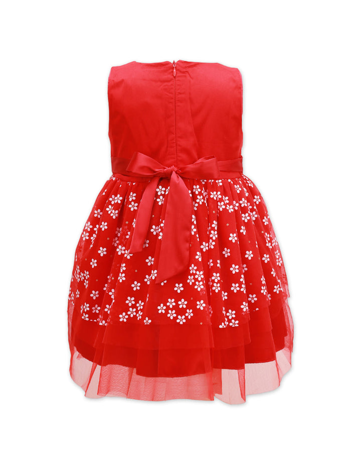 Frock Pleated Red Toddler Girls