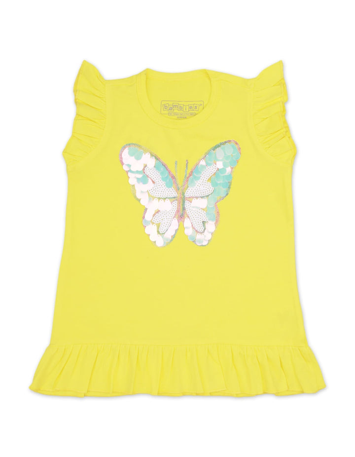 Top for Girls with Butterfly Theme