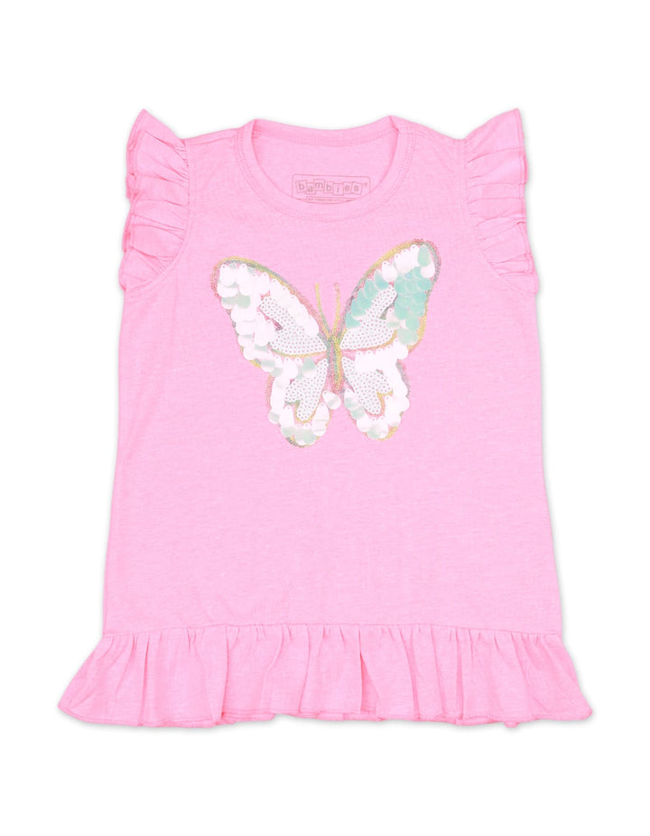 Top for Girls with Butterfly Theme