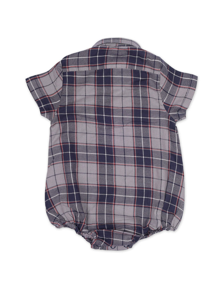 Body Suit Grey Checkered for Boys