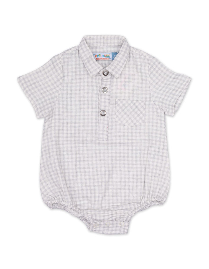 Body Suit Gray Checkered for Boys