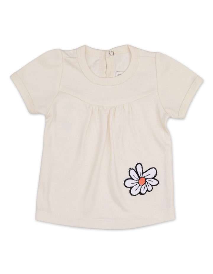 Top with Frill for Girls - Flower Theme