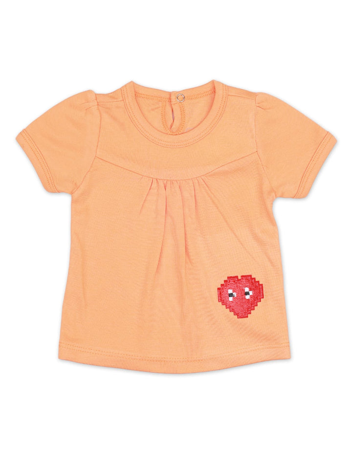 Top with Frill for Girls - Heart Theme