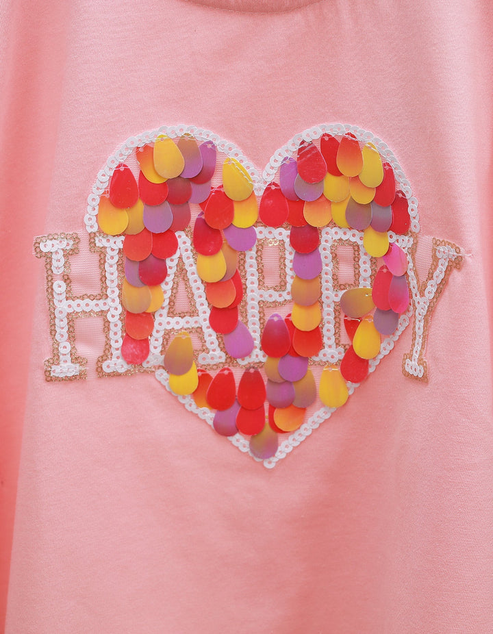 Poncho Top Pink Heart for Girls