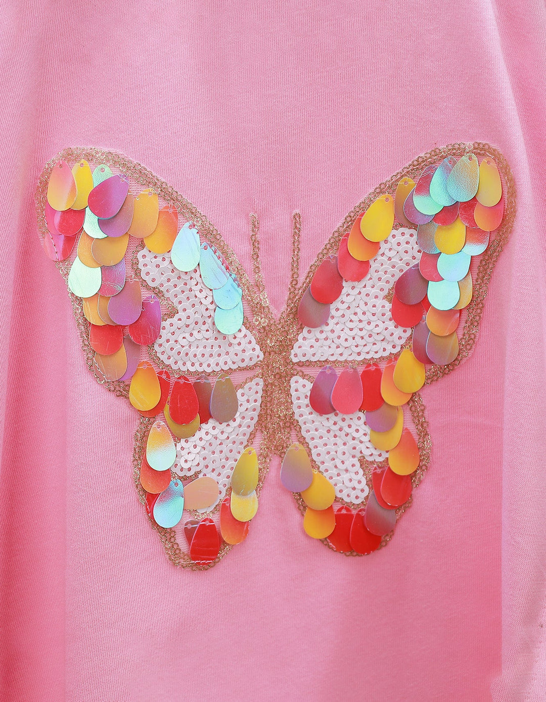 Poncho Top Pink Butterfly for Girls