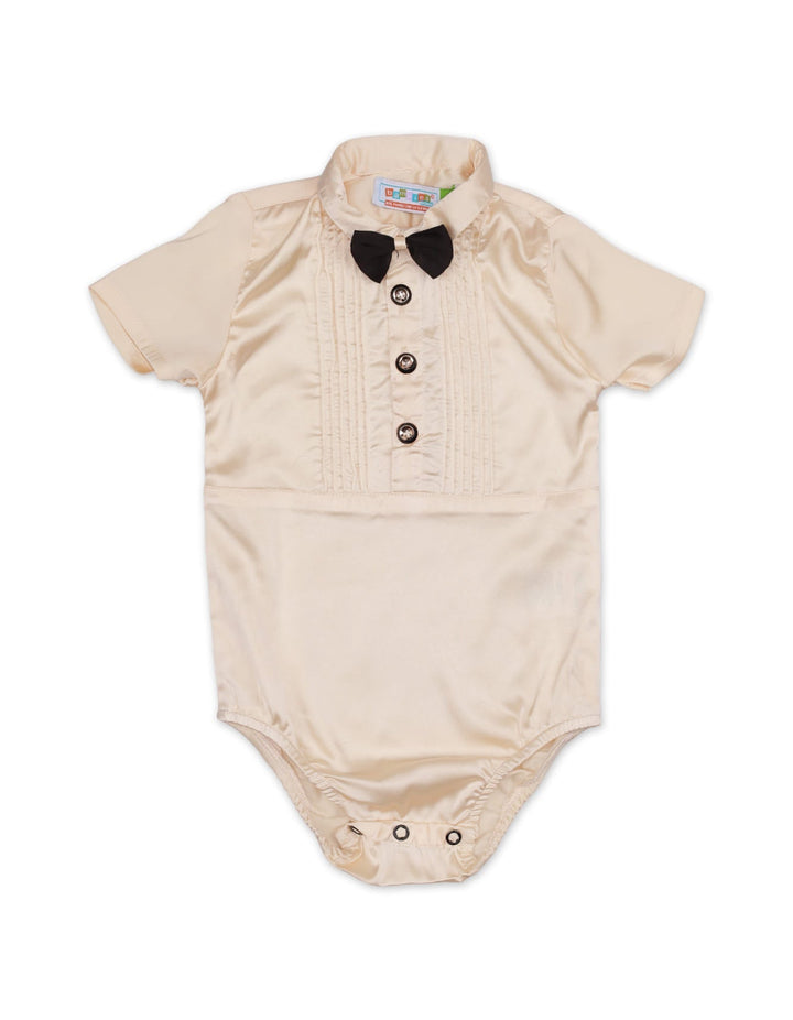 Body Suit with Black Bow for Boys